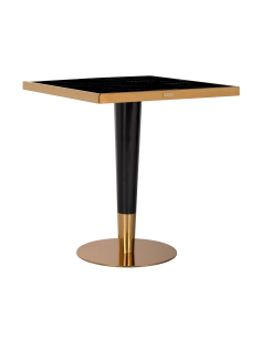 Bistrotafel Can Roca zwart/goud 70x70