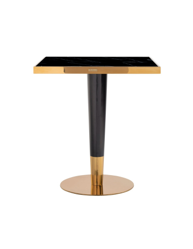 Can Roca black/gold bistro table 70x70