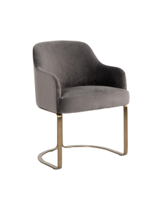 Chaise de salle à manger Hadley stone velvet 2