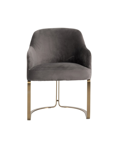 Sedia da pranzo Hadley in velluto stone