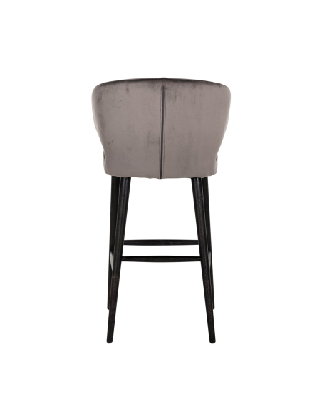 Barhocker Indigo aus Samt in Stone