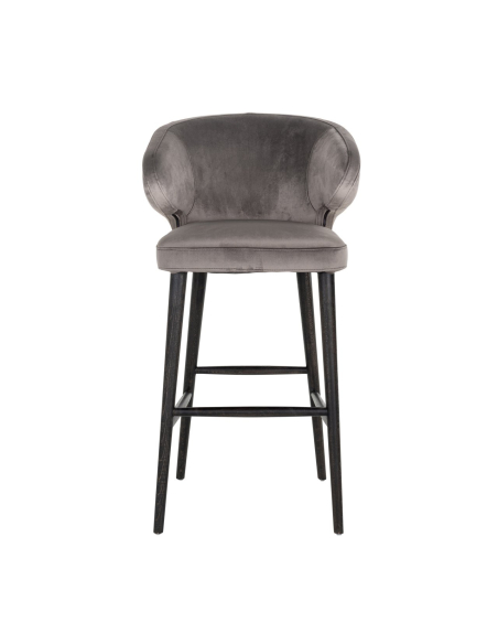 Indigo stone velvet bar stool