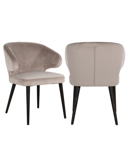Indigo khaki velvet dining chair