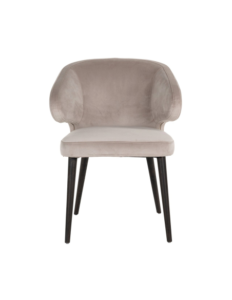 Sedia da sala da pranzo Indigo khaki velvet