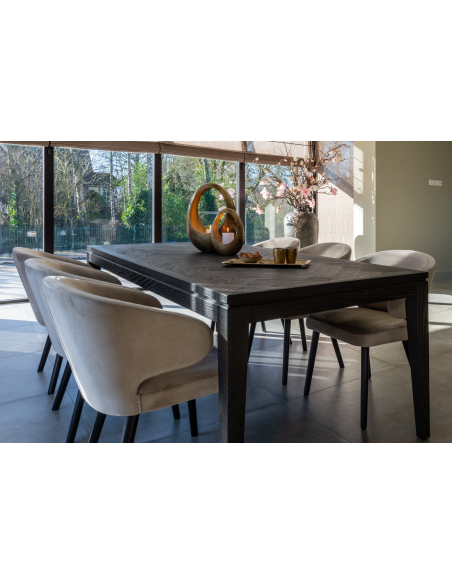 Sedia da sala da pranzo Indigo khaki velvet