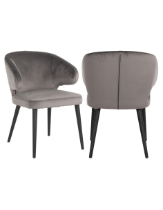 Chaise de salle à manger Indigo stone velvet