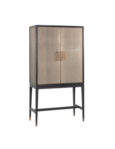 Brass Shagreen Storage Cabinet BLOOMVILLE