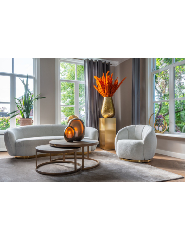 Couchtische Messing Galuchat Glasplatten BLOOMVILLE