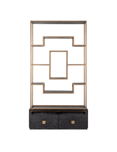 Vitrinekast Hunter black rustic