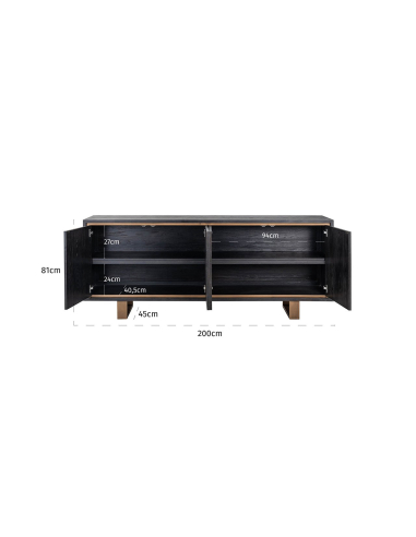 Buffet Hunter black rustic