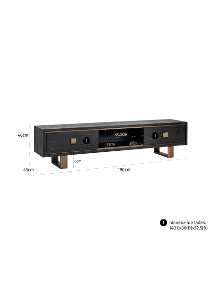 Mueble TV Hunter black rustic