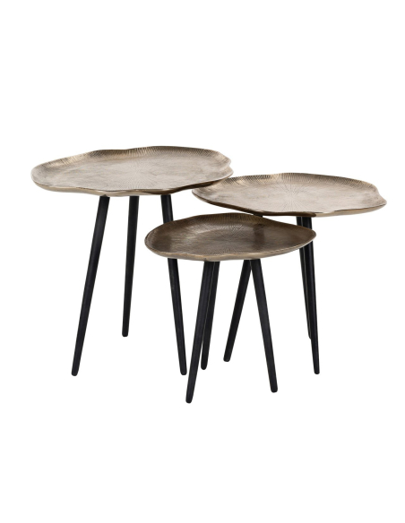 Volenta coffee table champagne gold (Set of 3)