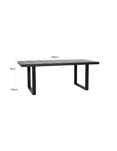 Blax black dining table 200