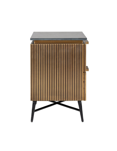 Ironville gold bedside table