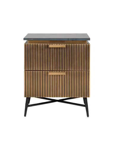 Ironville gold bedside table