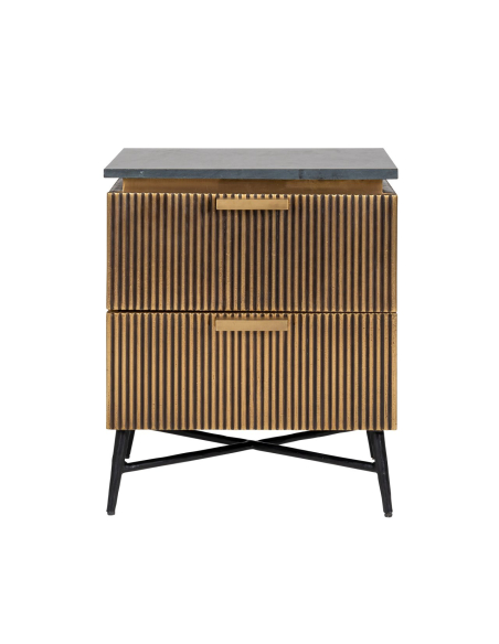 Mesa de cabeceira Ironville dourada