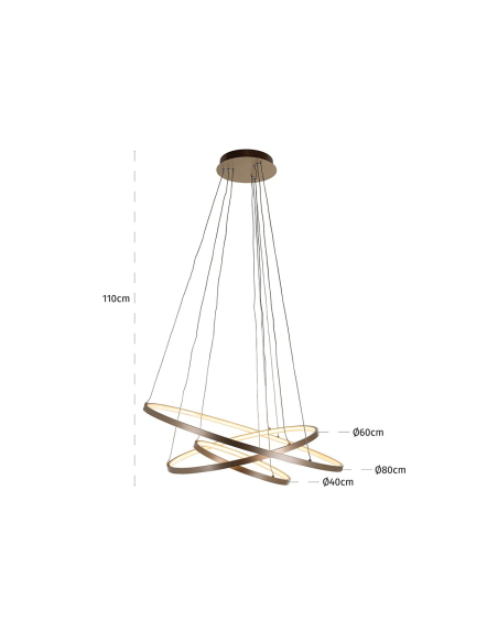 Lampadario Amira gold