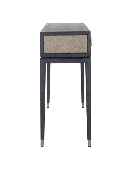 Bloomville brass shagreen console table