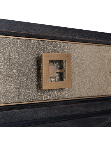 Consolle Bloomville in ottone shagreen