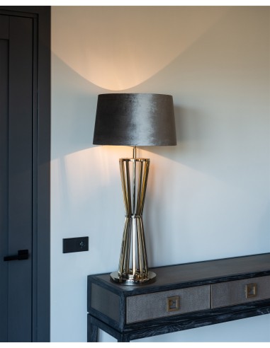 Bloomville brass shagreen console table