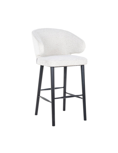 Indigo white bouclé bar stool
