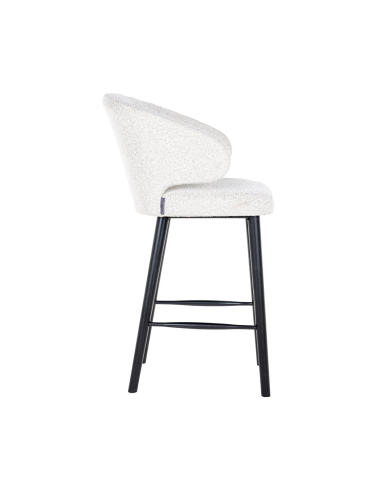 Indigo white bouclé bar stool