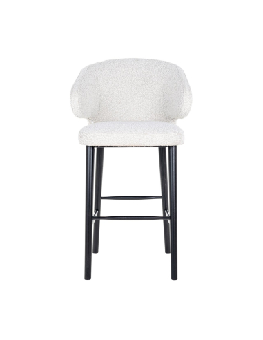 Taburete de bar Indigo white bouclé