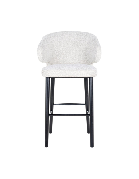 Indigo white bouclé bar stool