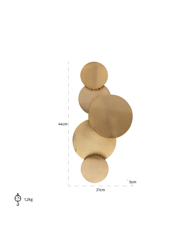 Applique murale Collin brushed gold