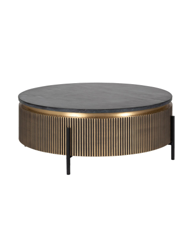 Couchtisch Ironville Gold 90Ø