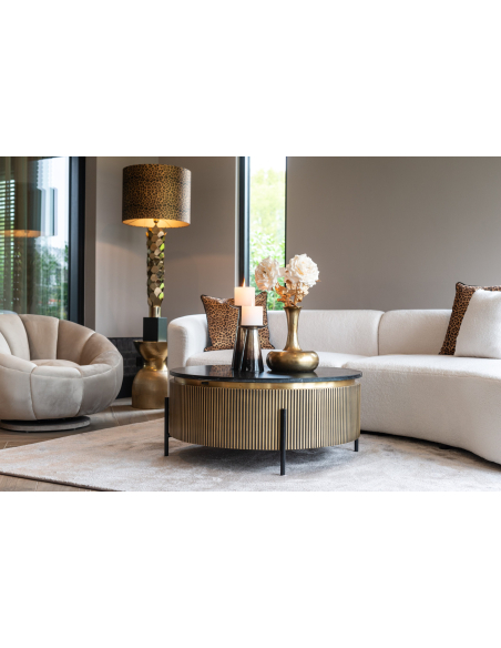 Mesa de centro Ironville gold 90Ø