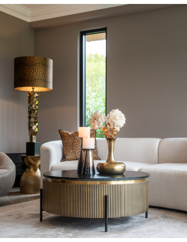 Mesa de centro Ironville gold 90Ø
