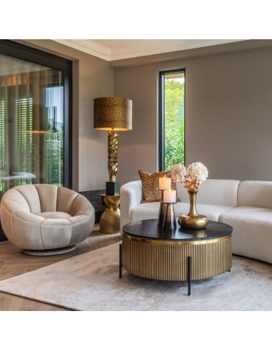 Mesa de centro Ironville gold 90Ø