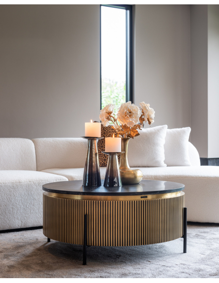 Tavolino da caffè Ironville gold 90Ø