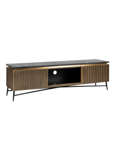 Ironville gold TV unit 2-doors