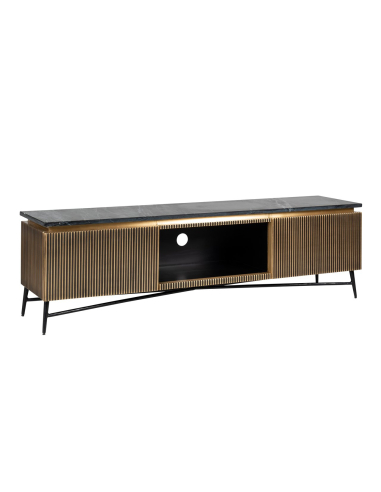 Ironville gold TV unit 2-doors