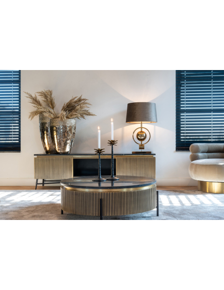 Ironville gold TV unit 2-doors
