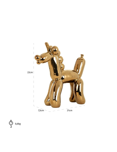 Oggetto decorativo Balloonicorn gold