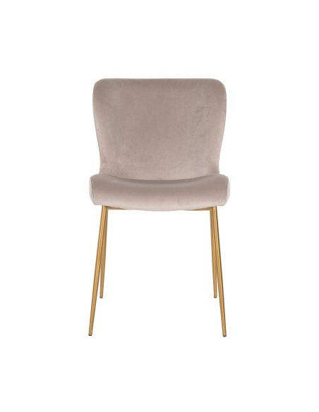 Silla de comedor Odessa de terciopelo caqui ignífugo (Set de 2)
