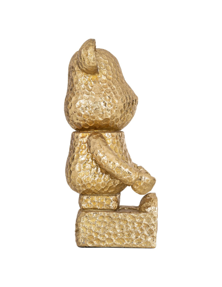 Objeto decorativo Bear gold sitting