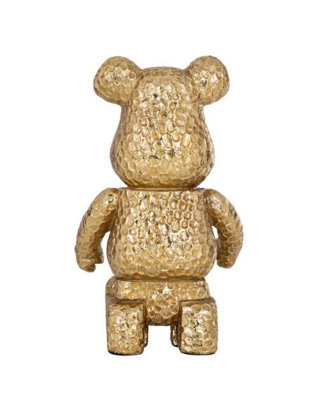 Decoratief object Bear gold sitting