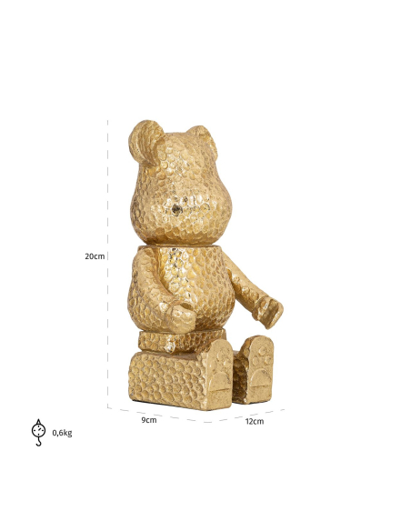 Decoratief object Bear gold sitting
