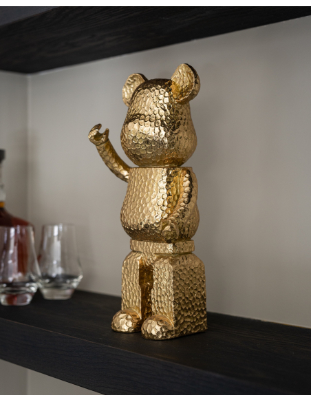 Dekorationsobjekt Bear gold standing