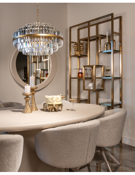 Kroonluchter Desire geborsteld goud small