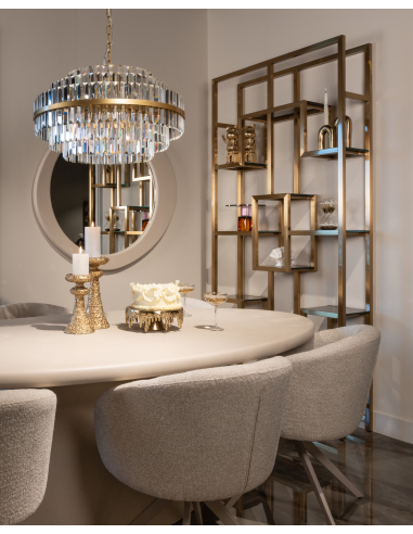 Kronleuchter Desire gebürstetes Gold klein