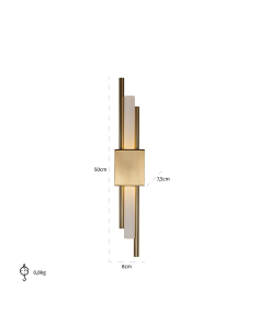 Applique da parete Mylas gold 2