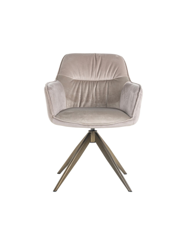 Aline dining chair khaki velvet swivel fire retardant
