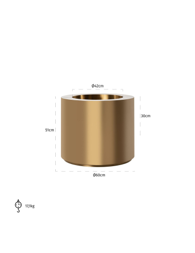 Maceta Donna brushed gold 60Ø