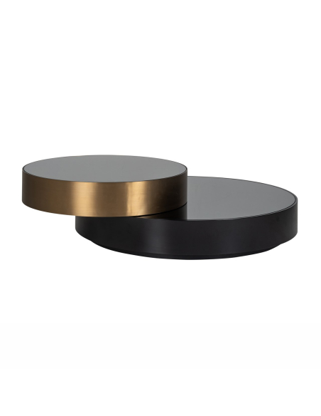 Couchtisch Alexander Jones Schwarz/Gold (Slice)