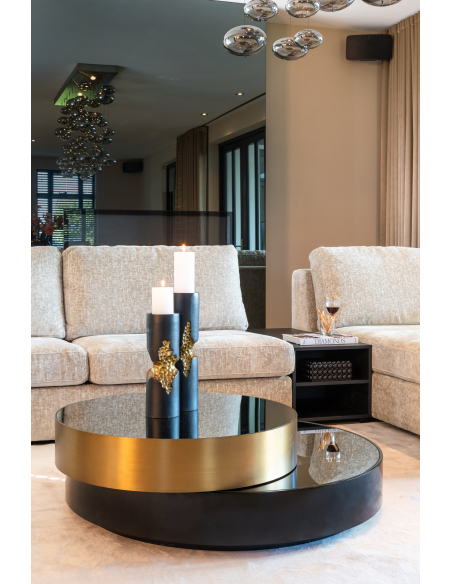 Couchtisch Alexander Jones Schwarz/Gold (Slice)